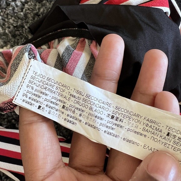 Bershka Striped Long Sleeve Surplice Neck Bodysuit Medium - Picture 7 of 7